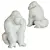 Gorilla Front XXL Monkey Figurine 3D model small image 2