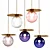 Colorful Glass Pendant Light 3D model small image 1