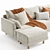 Elegant Bungalow Premium Sofa Set 3D model small image 2