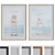 Beach Tower Picture Frame Set 3D model small image 1