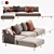 Contemporary Outdoor Lounge Set 3D model small image 1