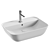 VitrA Geo White Countertop Washbasin 3D model small image 1