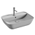 VitrA Geo White Countertop Washbasin 3D model small image 3