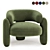 Elegant Embrace Armchair Collection 3D model small image 2