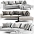 Contemporary West Elm Harper Sofa 3D model small image 1