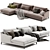 Sleek Poliform Bellport Sofa 3D model small image 2