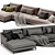 Sleek Poliform Bellport Sofa 3D model small image 4