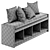 Ashley Shoe Storage Bench: Multi-functional Organizer 3D model small image 5