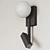 Modern Black White LED Wall Sconce 3D model small image 3