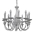 Vintage Italian Murano Glass Chandelier 3D model small image 2