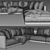 Modern Poliform Bristol Sofa Set 3D model small image 4