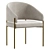 Sophisticated Upholstered Dining Chair 3D model small image 1