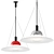  Chrome Red Nordic Pendant Light 3D model small image 1