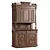 Italian Carved Wooden Cupboard 3D model small image 2