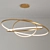 Modern Newport Gold Pendant Chandelier 3D model small image 2