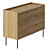 Sleek Vray Credenza: 1 Door, 3 Drawers 3D model small image 3