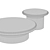 Modern Sleek ENNE Tables Set 3D model small image 3