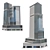 Urban Tower Glass Office Centre 3D model small image 2