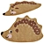 IKEA Brummig Hedgehog Shaped Rug 3D model small image 1