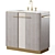 Elegant Agra Vanity Unit 3D model small image 1