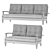 Garden Lena Sofa Settee 3D model small image 2