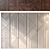 Modern Wood Panel Wall Set 3D model small image 2