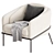 Elegant Modern Angelo Lounge Chair 3D model small image 3