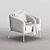 Elegant Modern Angelo Lounge Chair 3D model small image 4