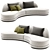 Luxury Sicis 2-Seater Sofa: Prestige 3D model small image 1