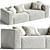 Cozy 2-Seater Sectional Sofa 3D model small image 1