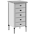 BLUES 5-Drawer Console Table 3D model small image 4