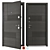 California Metal Door Set, QDoors 3D model small image 1