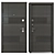 California Metal Door Set, QDoors 3D model small image 3