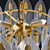 Elegant Vane Chandelier, 6-Lamp Design 3D model small image 3