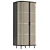 Modern Rattan Wardrobe: Sleek Design 3D model small image 1