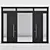 Aluminum Entry Door 204 3D model small image 2