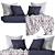 Cozy Window Seat Pillows Set 3D model small image 1