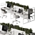 Workspace Essentials Set - Ergonomic Furniture 3D model small image 1