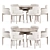 Modern Dining Set Ensemble Synergy 3D model small image 3