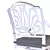 Classic Bar Stool with Cushion 3D model small image 6