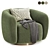 Elegant Eichholtz Roxy Swivel Chair 3D model small image 2