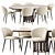 Sleek Dining Set: Elegantly Styled 3D model small image 1