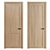 Luxury Veneer Door Set with Hardware 3D model small image 2