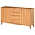 Irving 3 Dresser with Doors 3D model small image 1