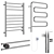 Luxury Towel Warmer Set Terminus 3D model small image 3