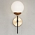 Elegant Bronze Wall Sconce 3D model small image 5