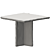 Rustic Slate Square Dining Table 3D model small image 5