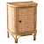 Ladara Bedside Table Natural 3D model small image 1