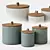 Elegant Pacifica Stoneware Canister 3D model small image 1