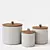 Elegant Pacifica Stoneware Canister 3D model small image 2